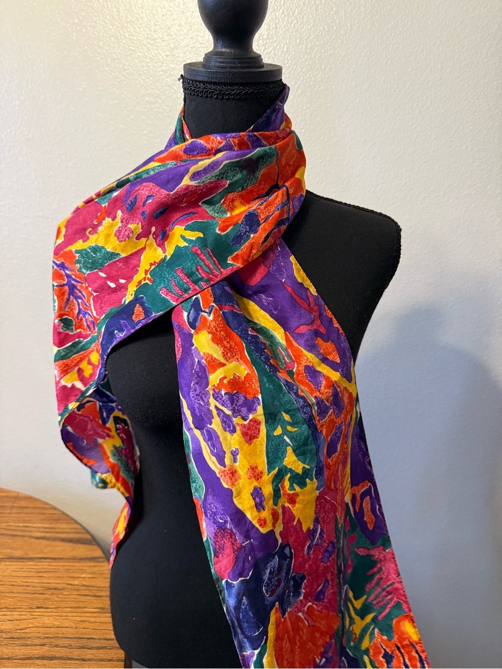 Vibrant vintage  Multicolor Women's Scarf - Bold Abstract Print